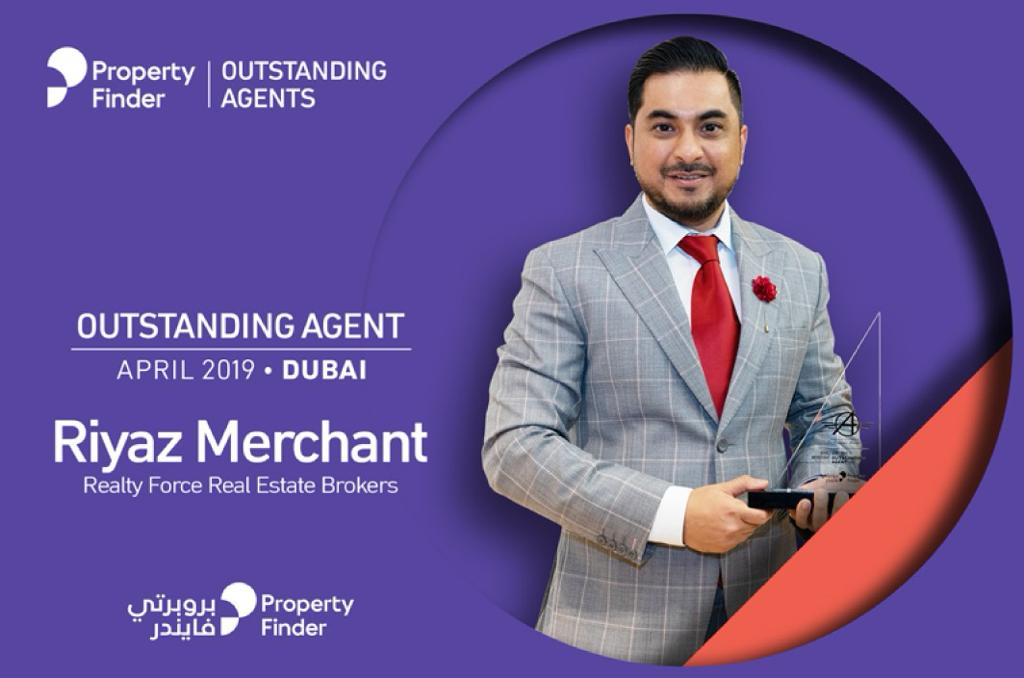 Riyaz Merchant — Outstanding Agent, Property Finder, April 2019